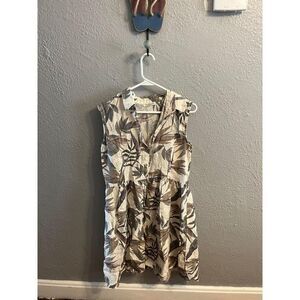 Womens Laura Bianchi‎ linen sleeveless dress tan  size medium